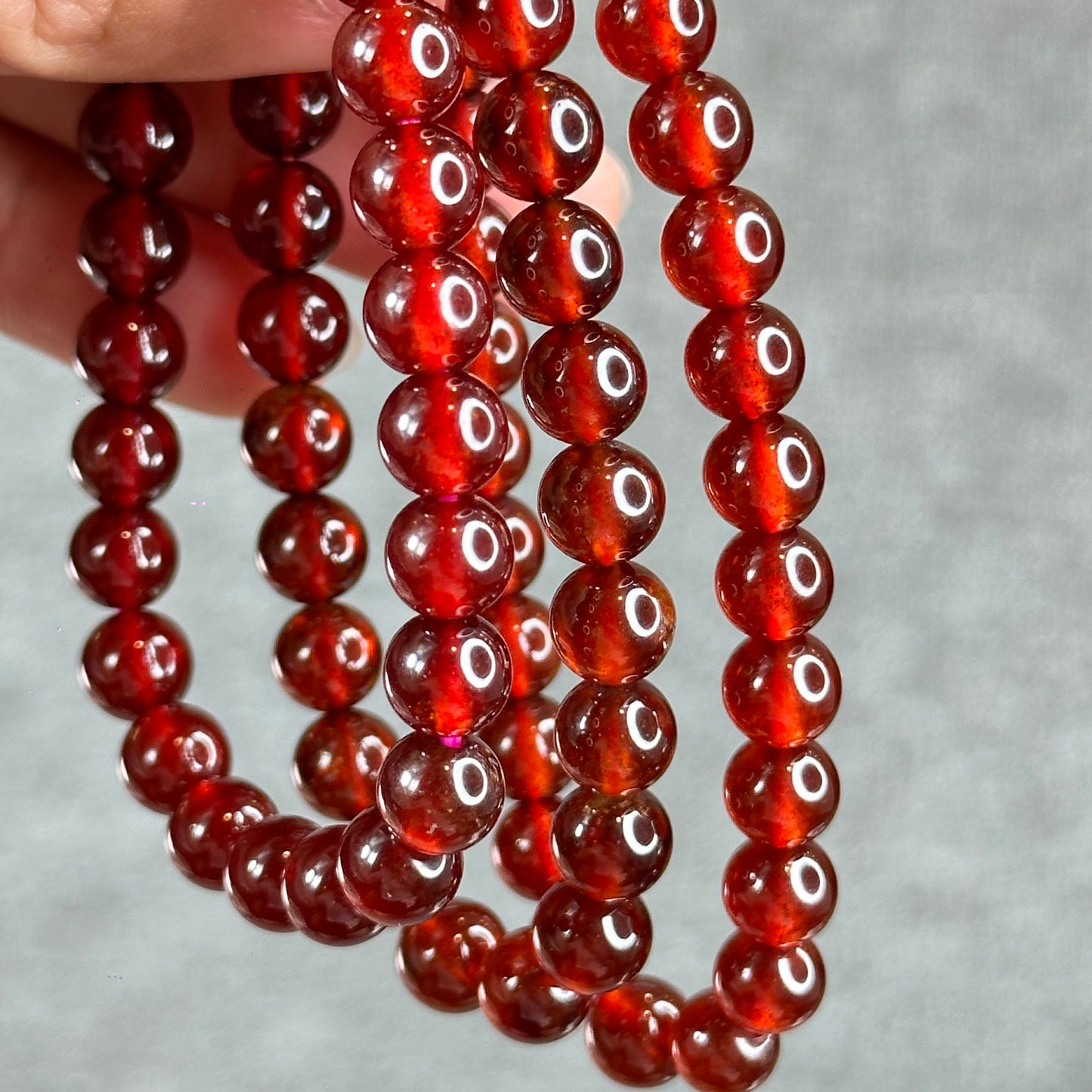 Natural Garnet VIP Bracelet size 7 mm