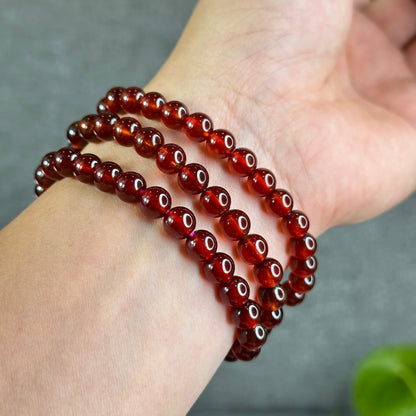 Natural Garnet VIP Bracelet size 7 mm