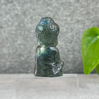 Natural Buddha Blue Flash Labradorite Figurine