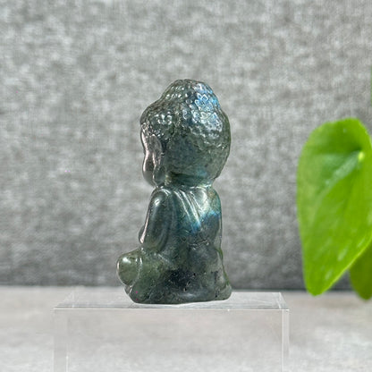 Natural Buddha Blue Flash Labradorite Figurine