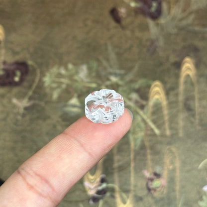Natural Clear Quartz Flower Charm - High Quality
