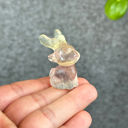 Natural Fluorite Deer Figurine