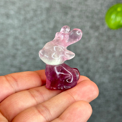 Natural Fluorite Deer Figurine