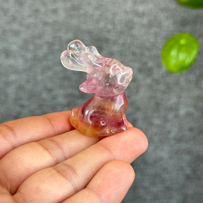 Natural Fluorite Deer Figurine