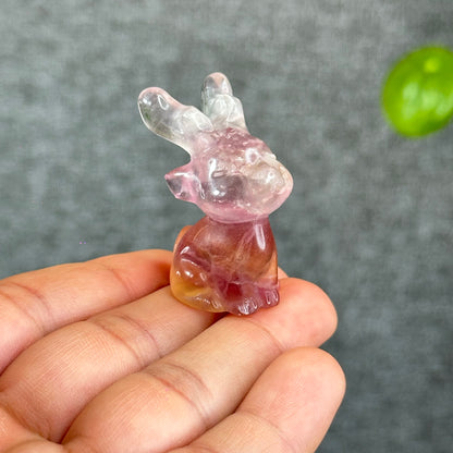 Natural Fluorite Deer Figurine