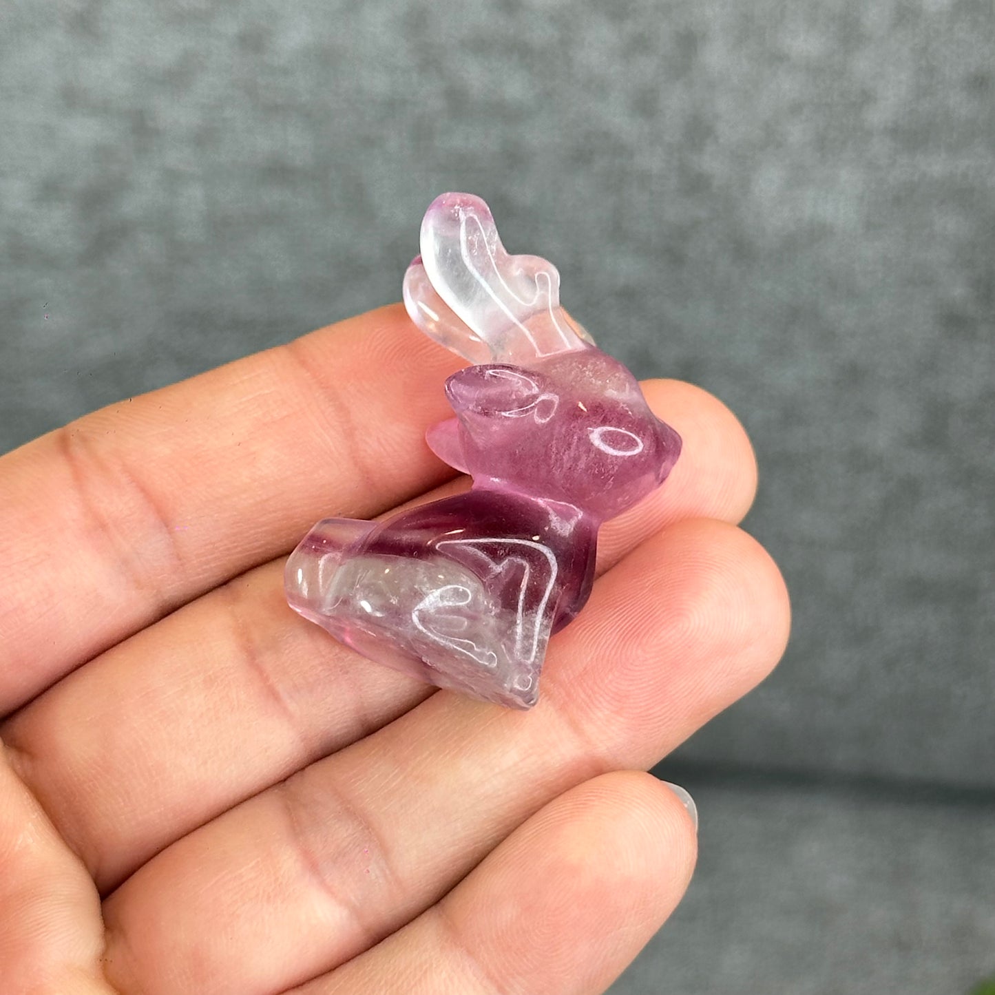 Natural Fluorite Deer Figurine