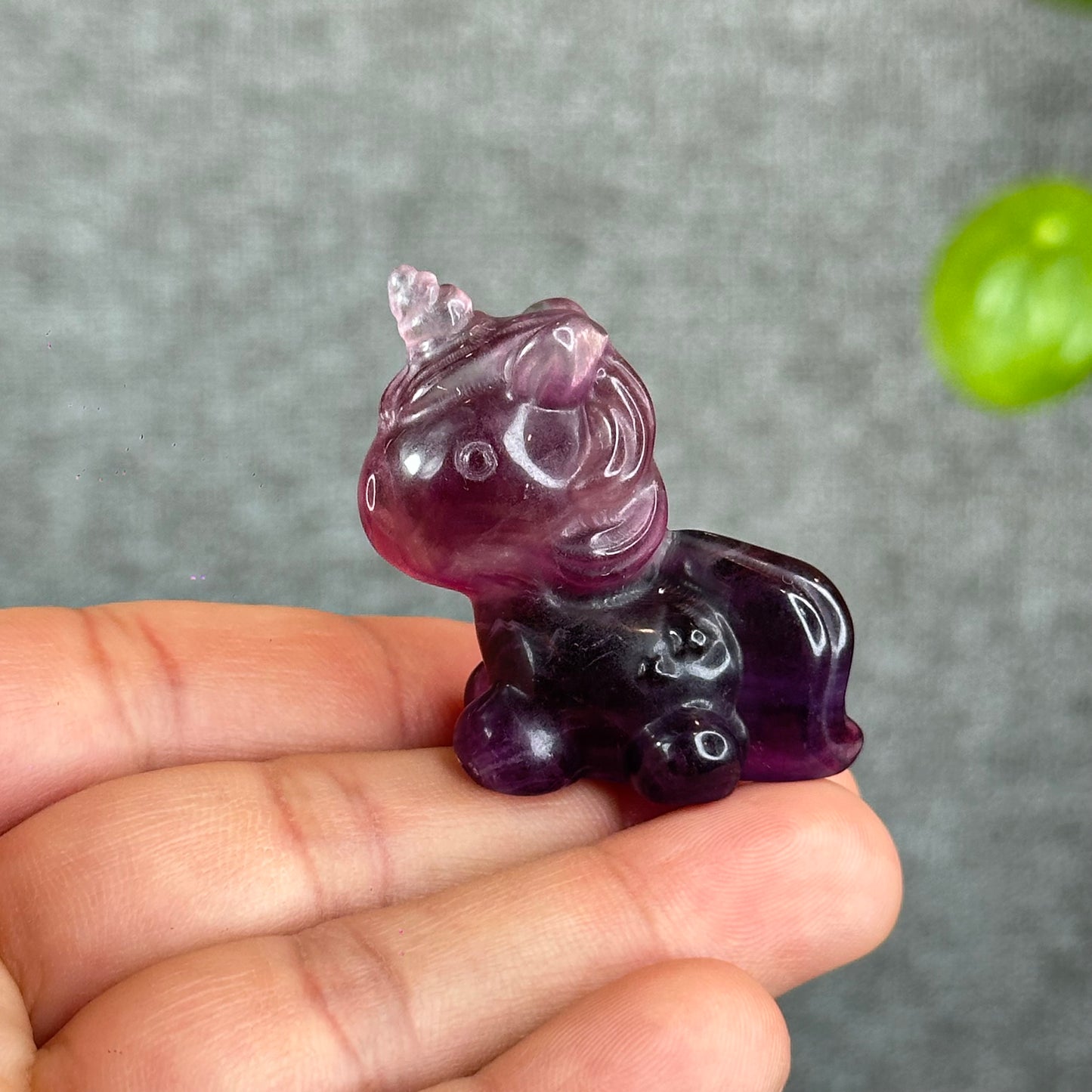 Natural Fluorite Unicorn Figurine