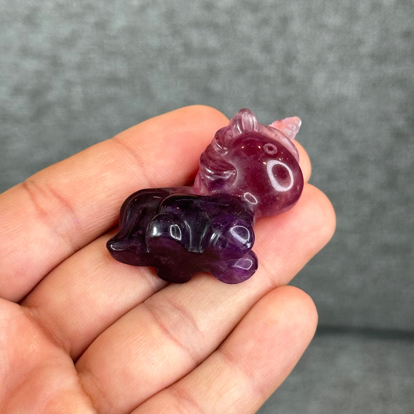 Natural Fluorite Unicorn Figurine