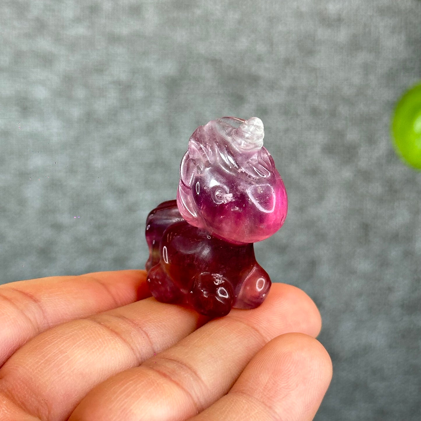 Natural Fluorite Unicorn Figurine