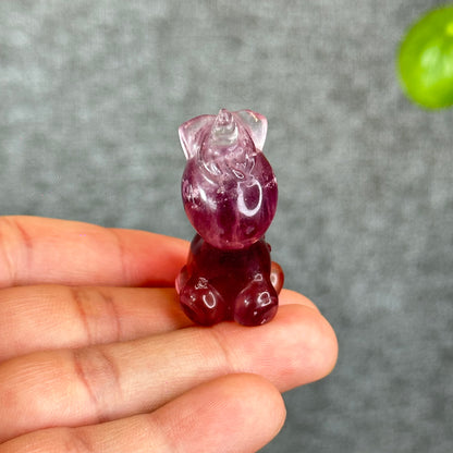 Natural Fluorite Unicorn Figurine
