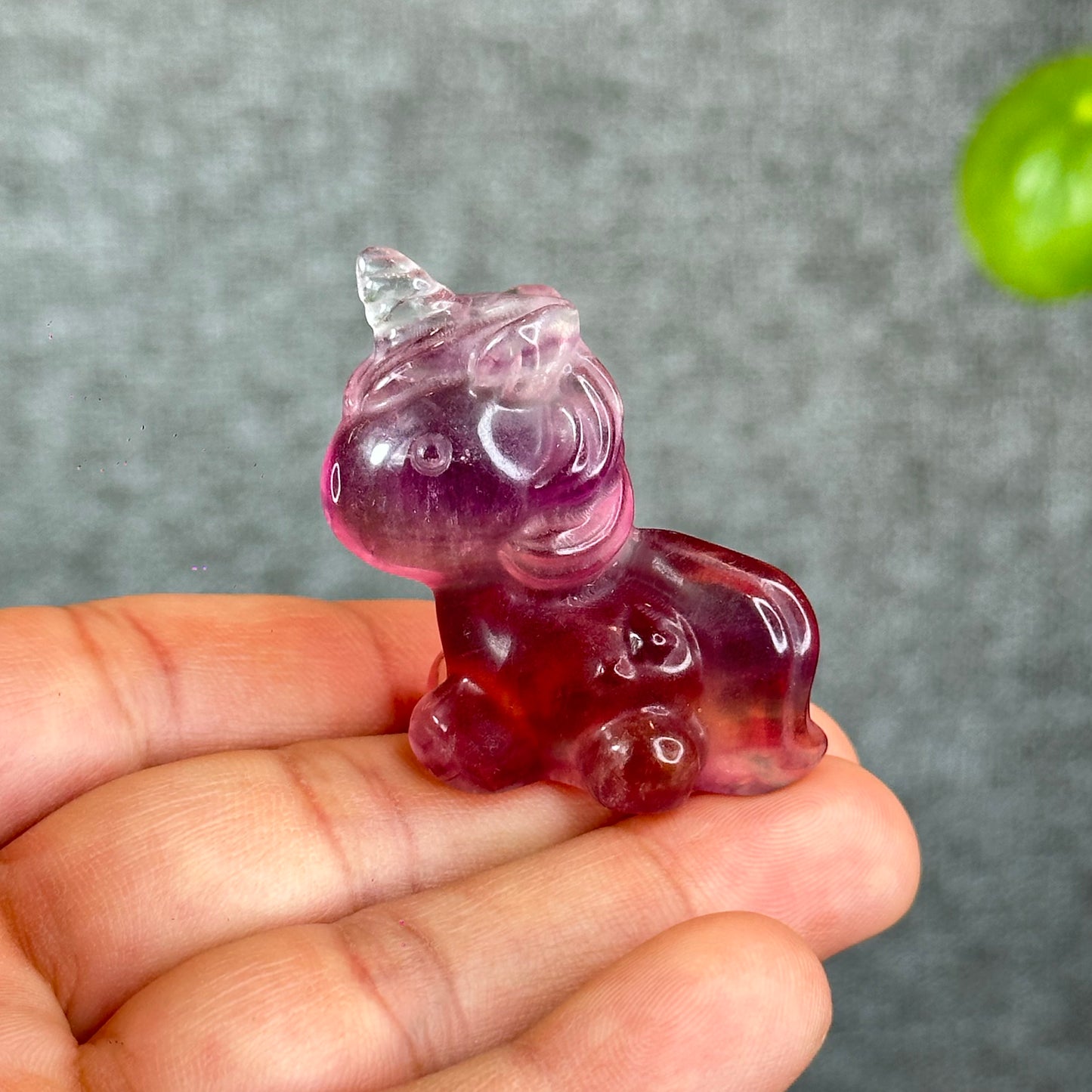 Natural Fluorite Unicorn Figurine