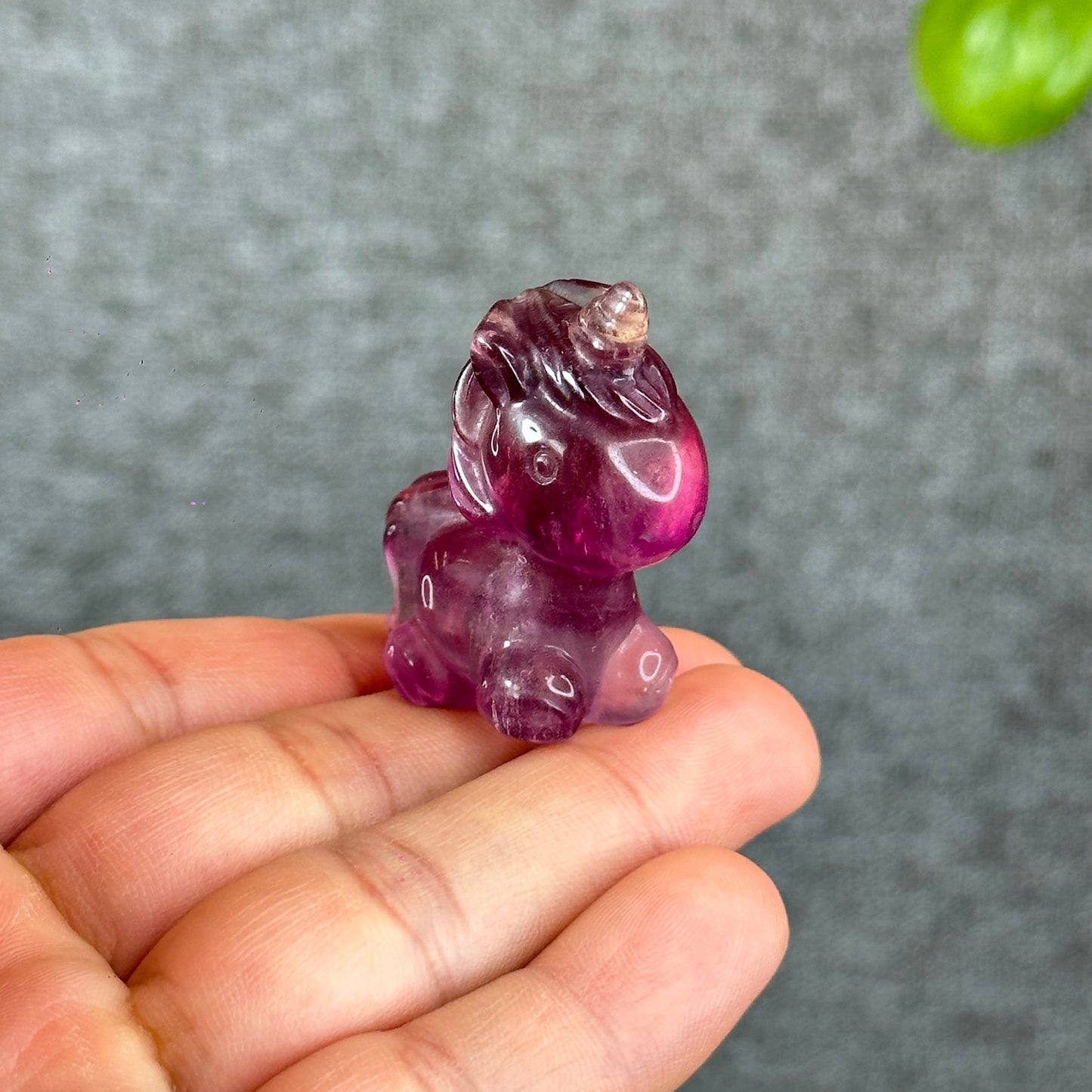 Natural Fluorite Unicorn Figurine