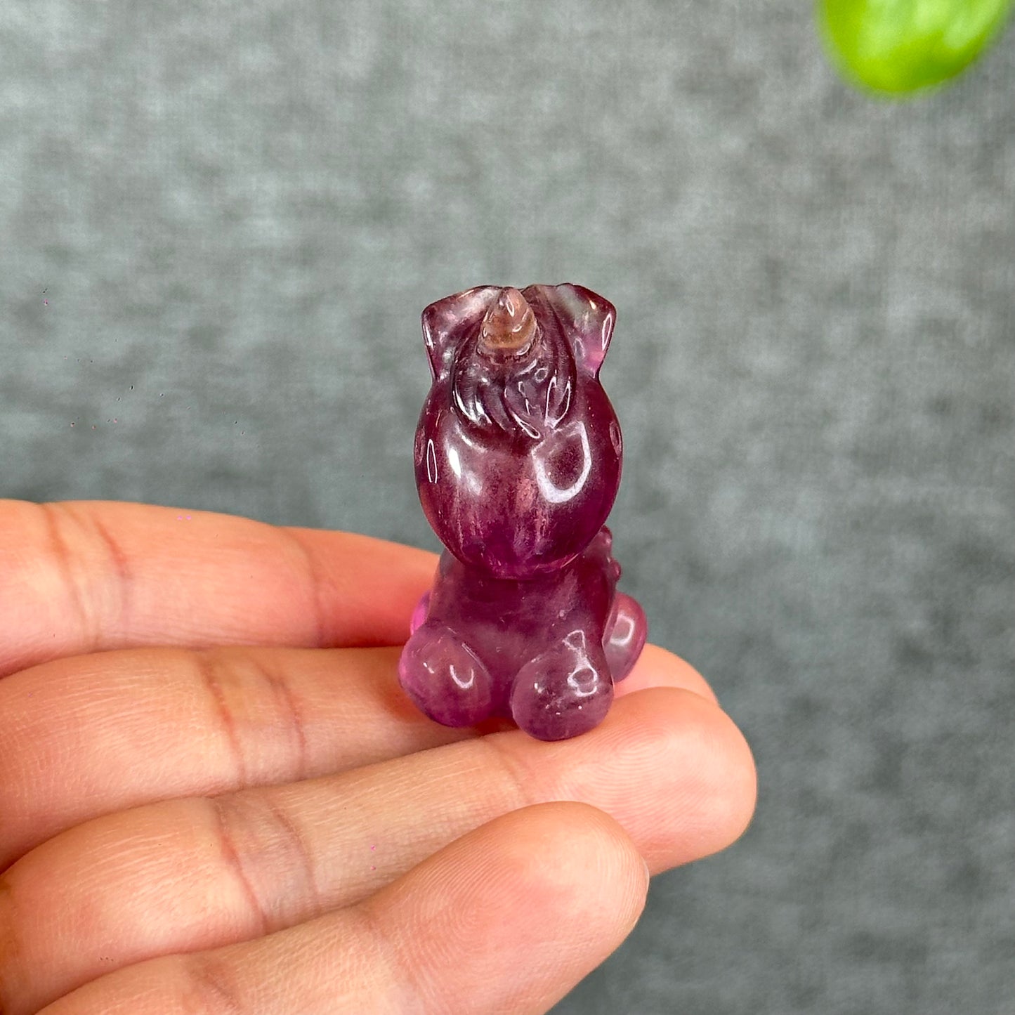 Natural Fluorite Unicorn Figurine