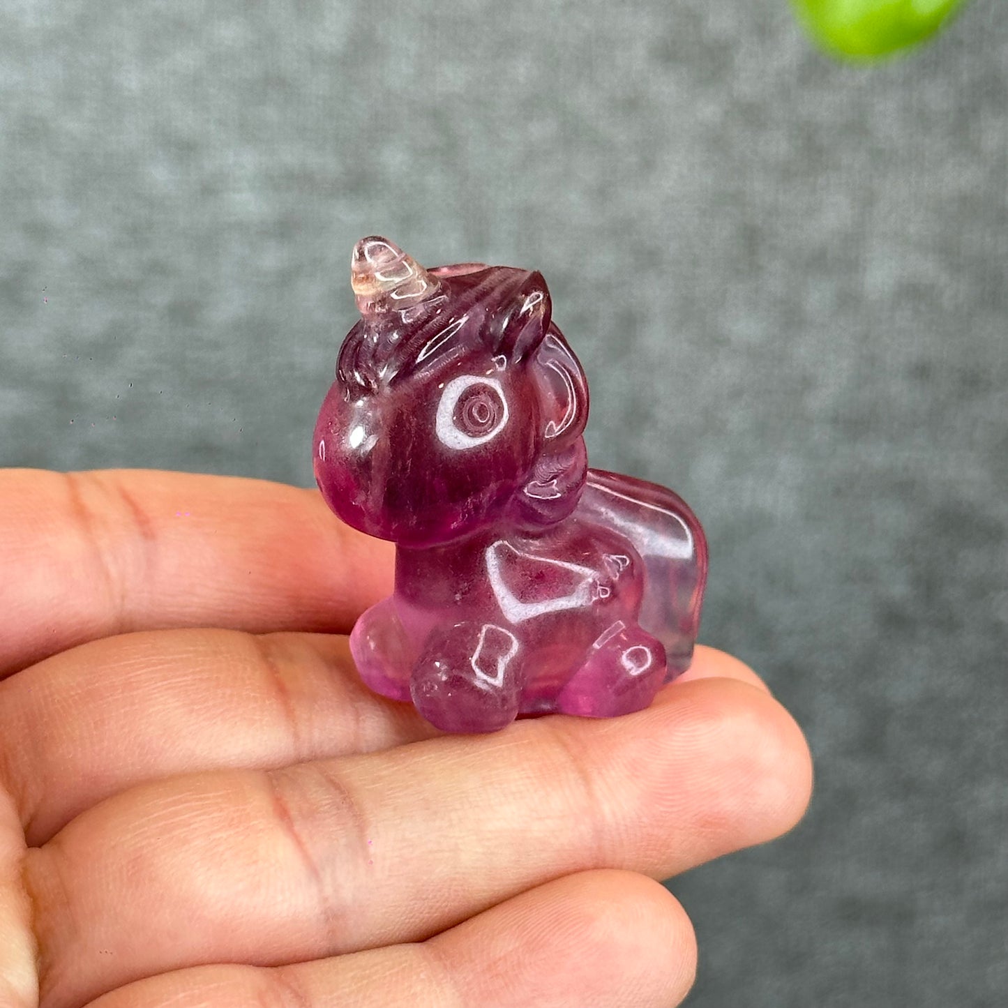 Natural Fluorite Unicorn Figurine