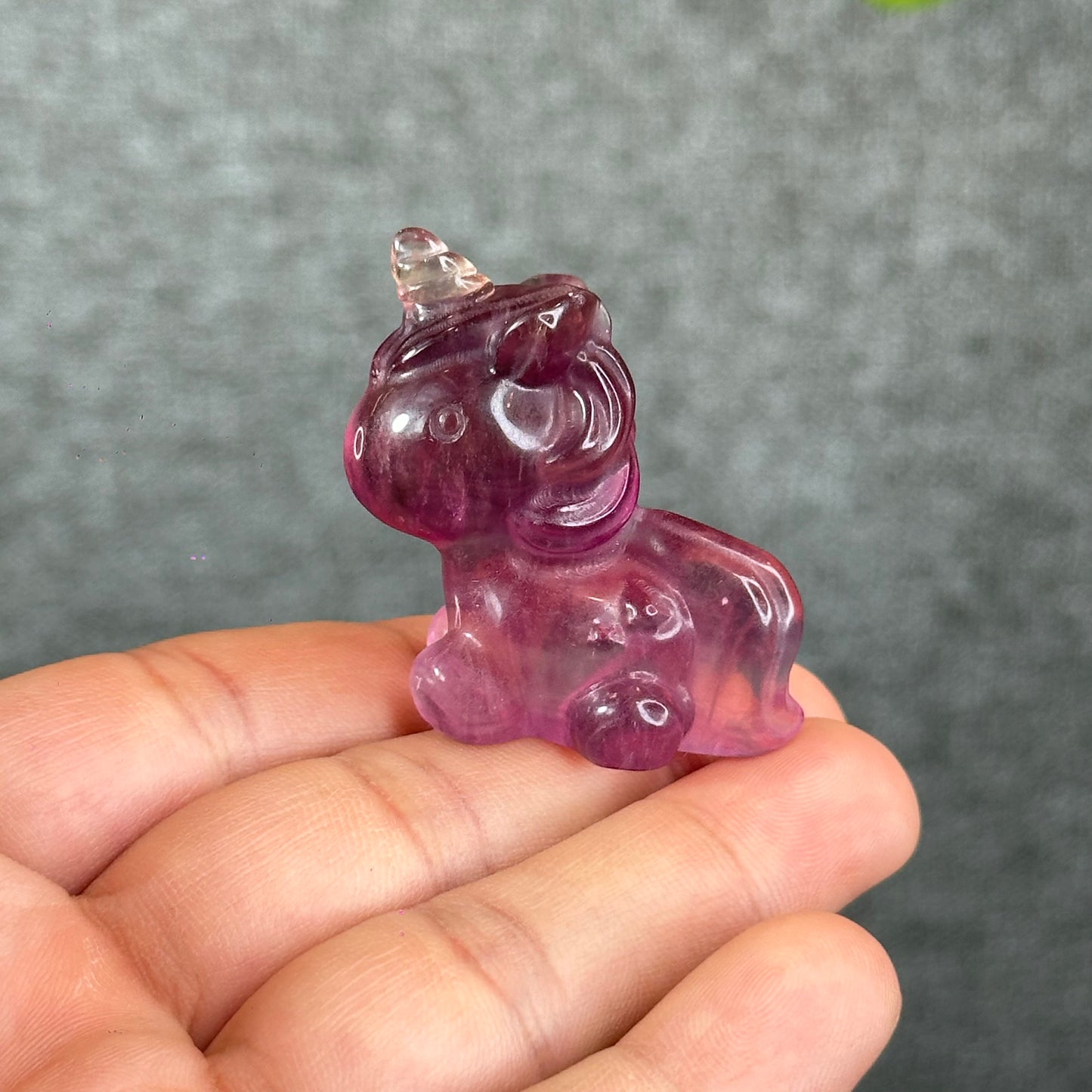 Natural Fluorite Unicorn Figurine