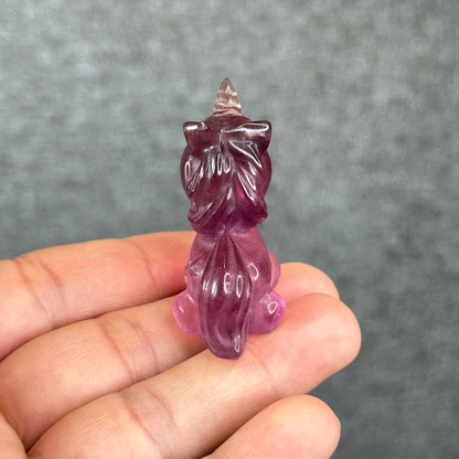 Natural Fluorite Unicorn Figurine