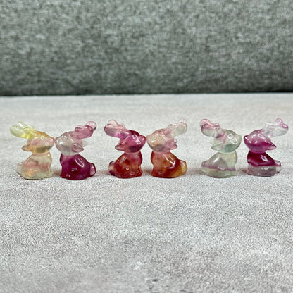 Natural Fluorite Deer Figurine