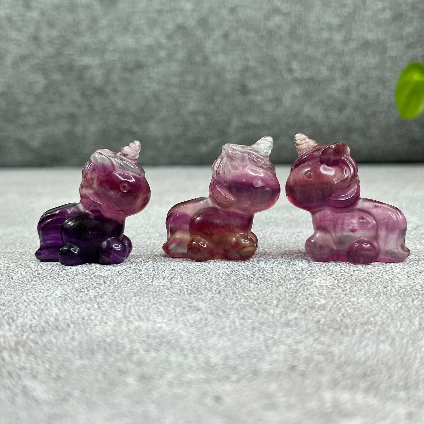 Natural Fluorite Unicorn Figurine