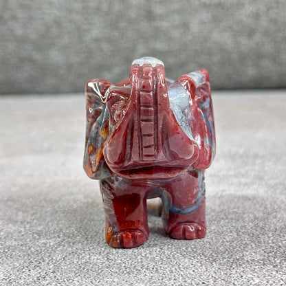 Natural Ocean Jasper Elephant Figurine