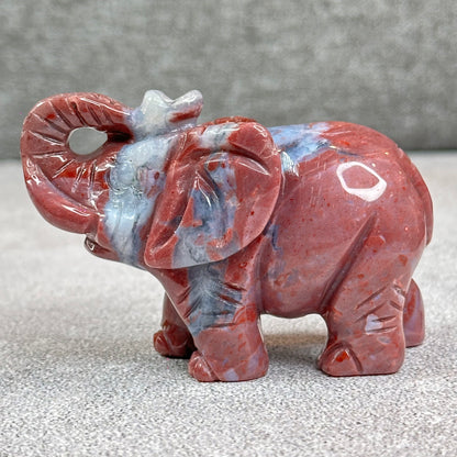 Natural Ocean Jasper Elephant Figurine