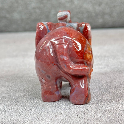 Natural Ocean Jasper Elephant Figurine