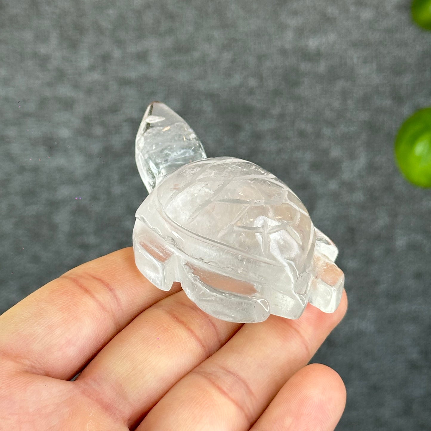 Natural Clear Quartz Turtle Figurine