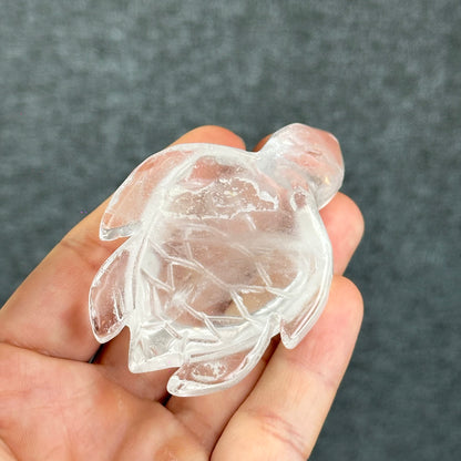 Natural Clear Quartz Turtle Figurine