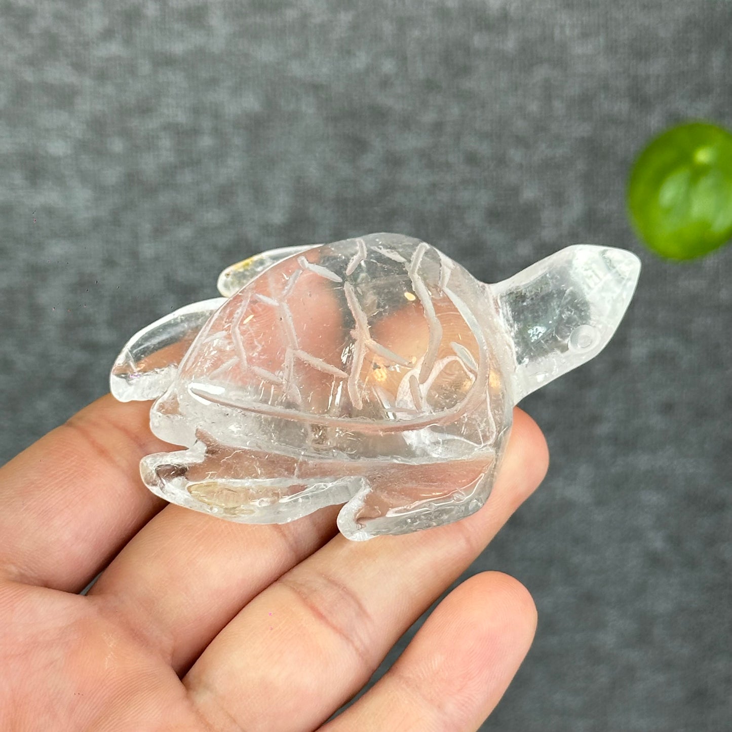 Natural Clear Quartz Turtle Figurine