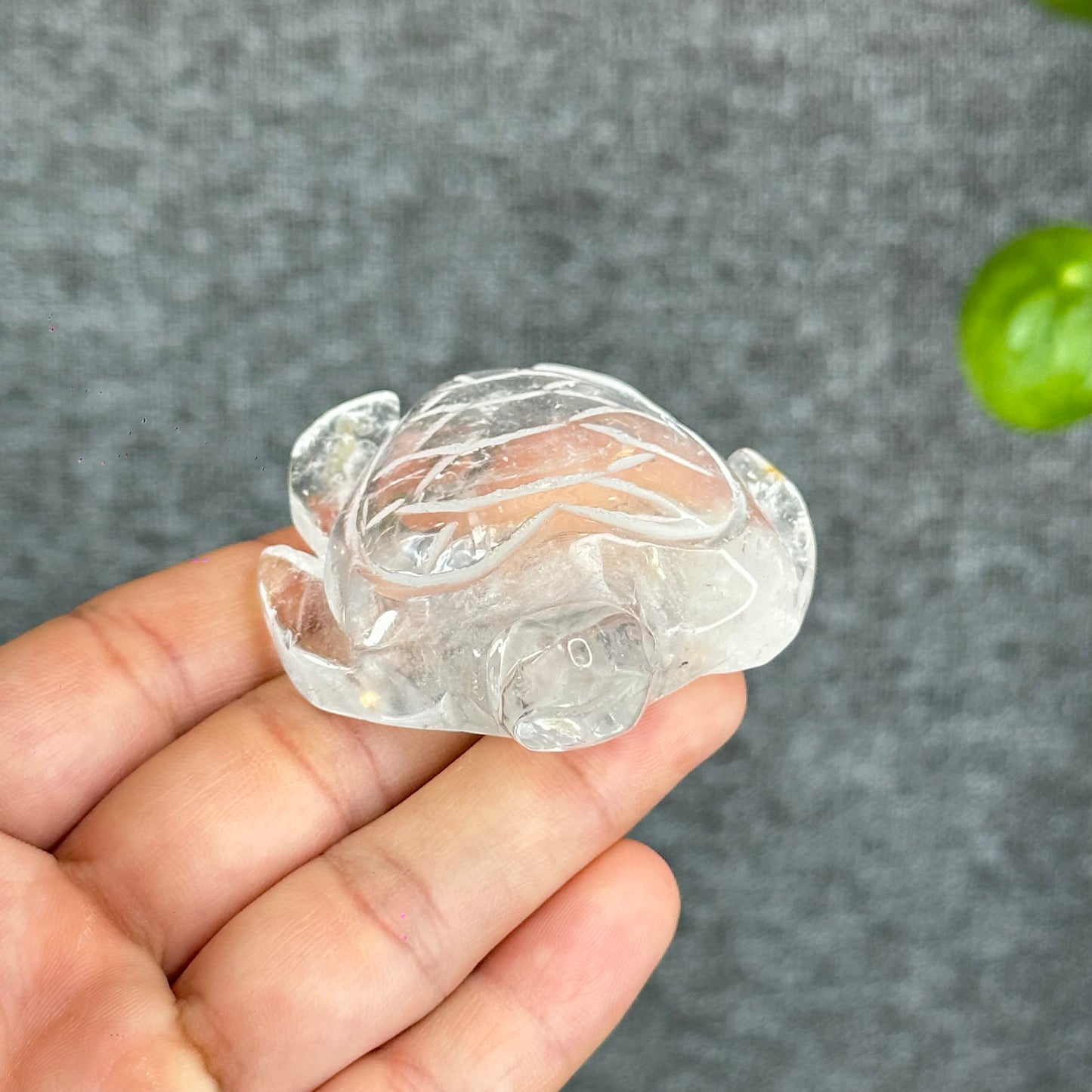 Natural Clear Quartz Turtle Figurine