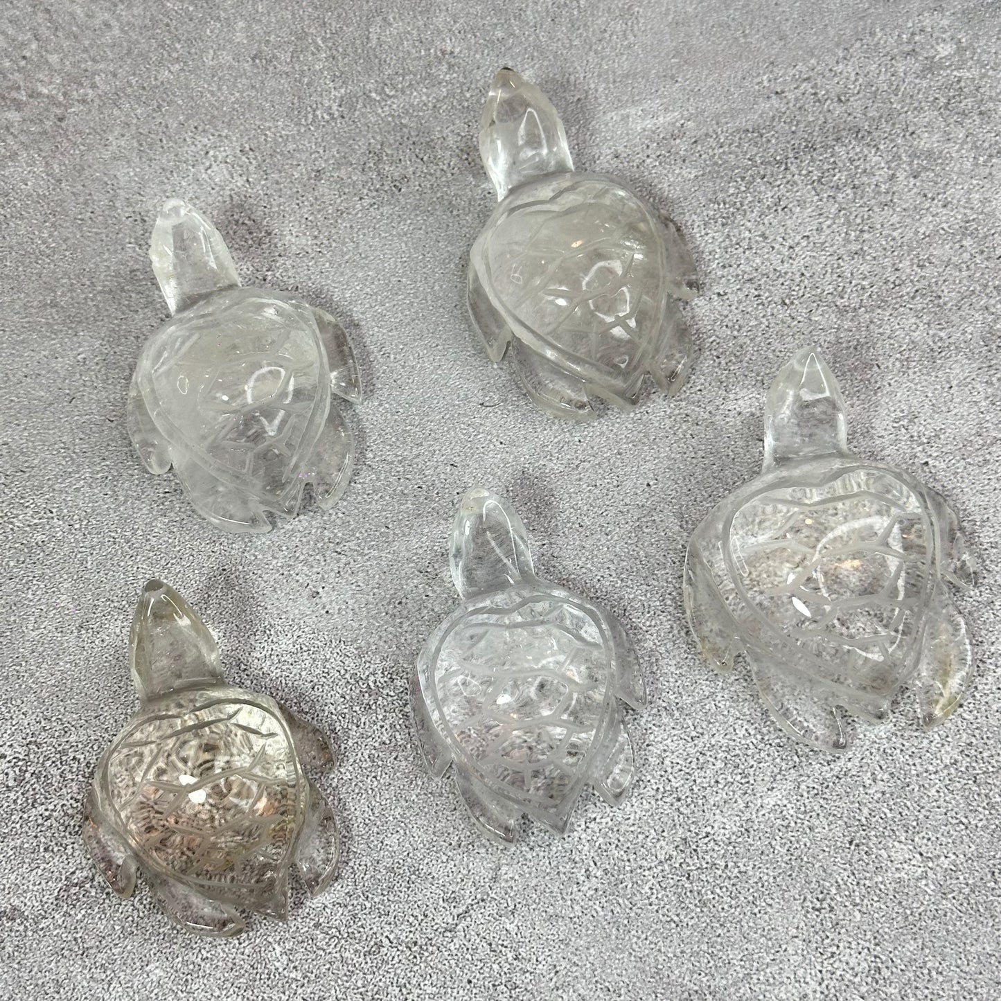 Natural Clear Quartz Turtle Figurine