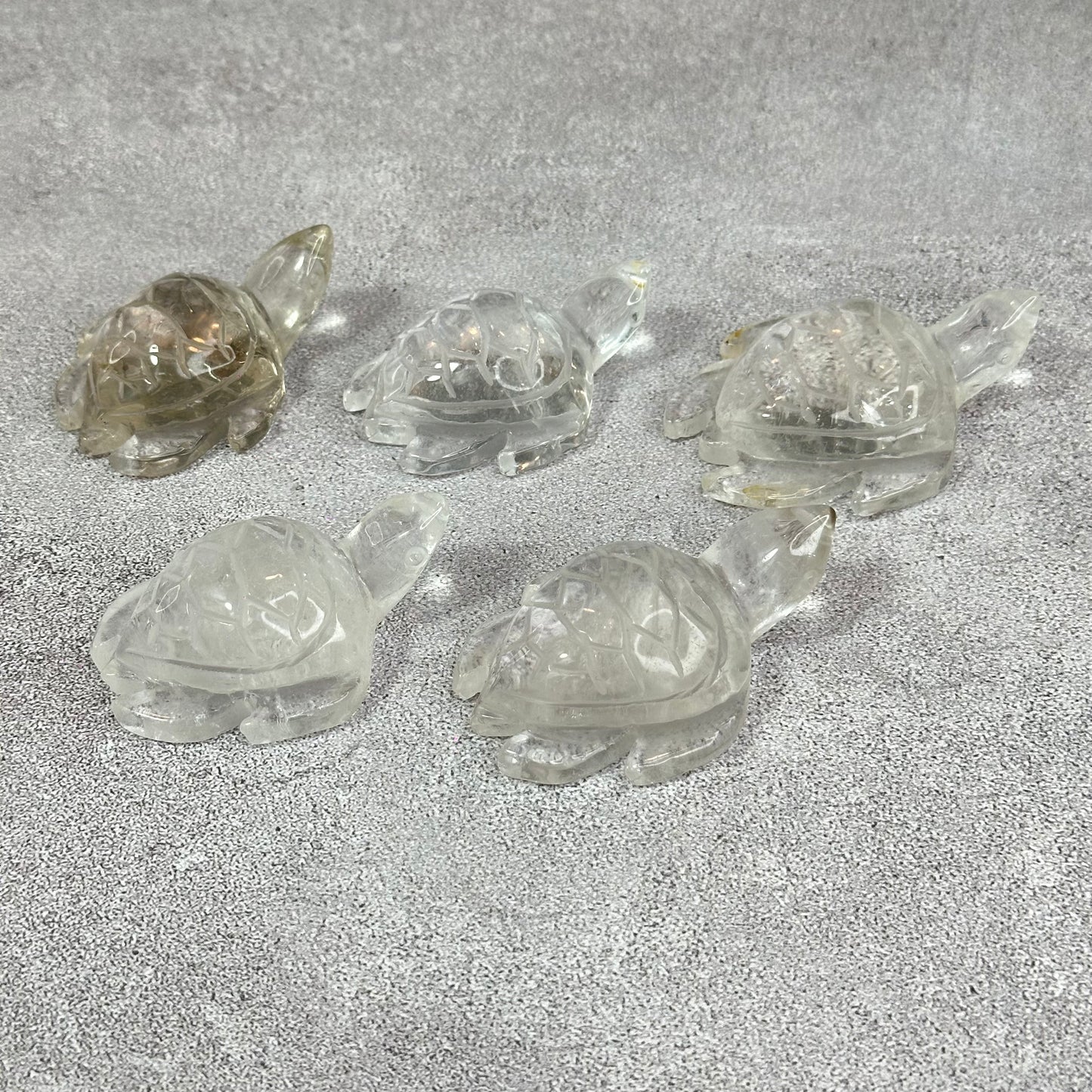 Natural Clear Quartz Turtle Figurine