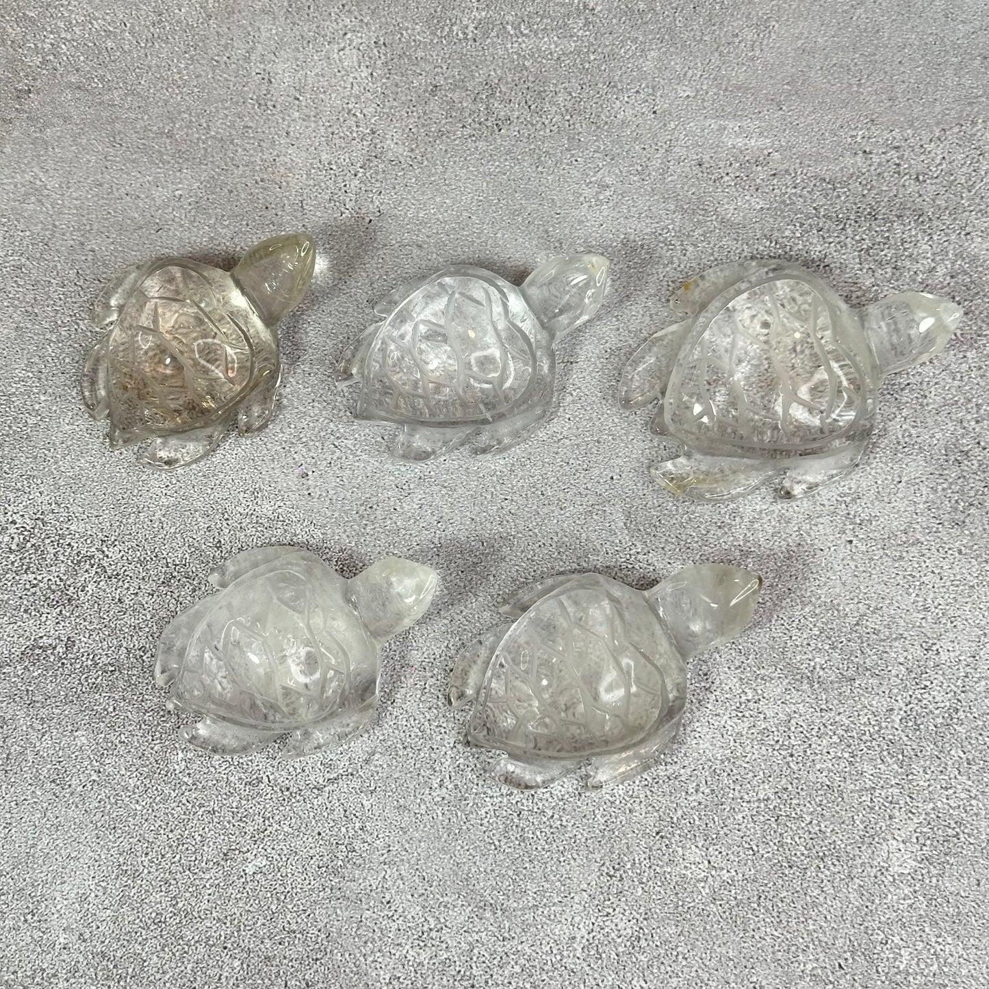 Natural Clear Quartz Turtle Figurine