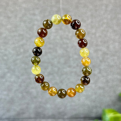 Bracelet Grenat Vert Taille 9 mm