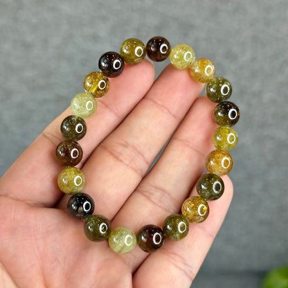 Bracelet Grenat Vert Taille 9 mm