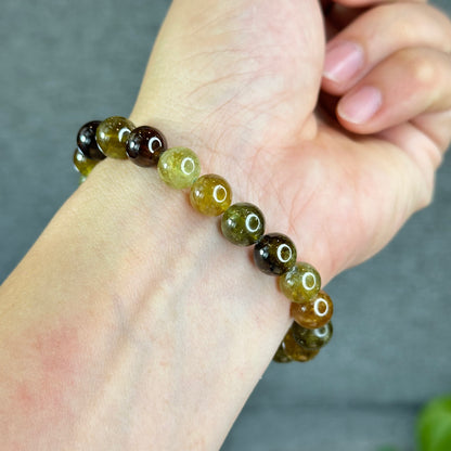 Bracelet Grenat Vert Taille 9 mm