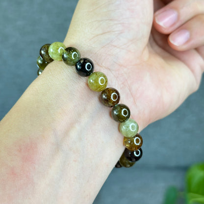 Bracelet Grenat Vert Taille 9 mm