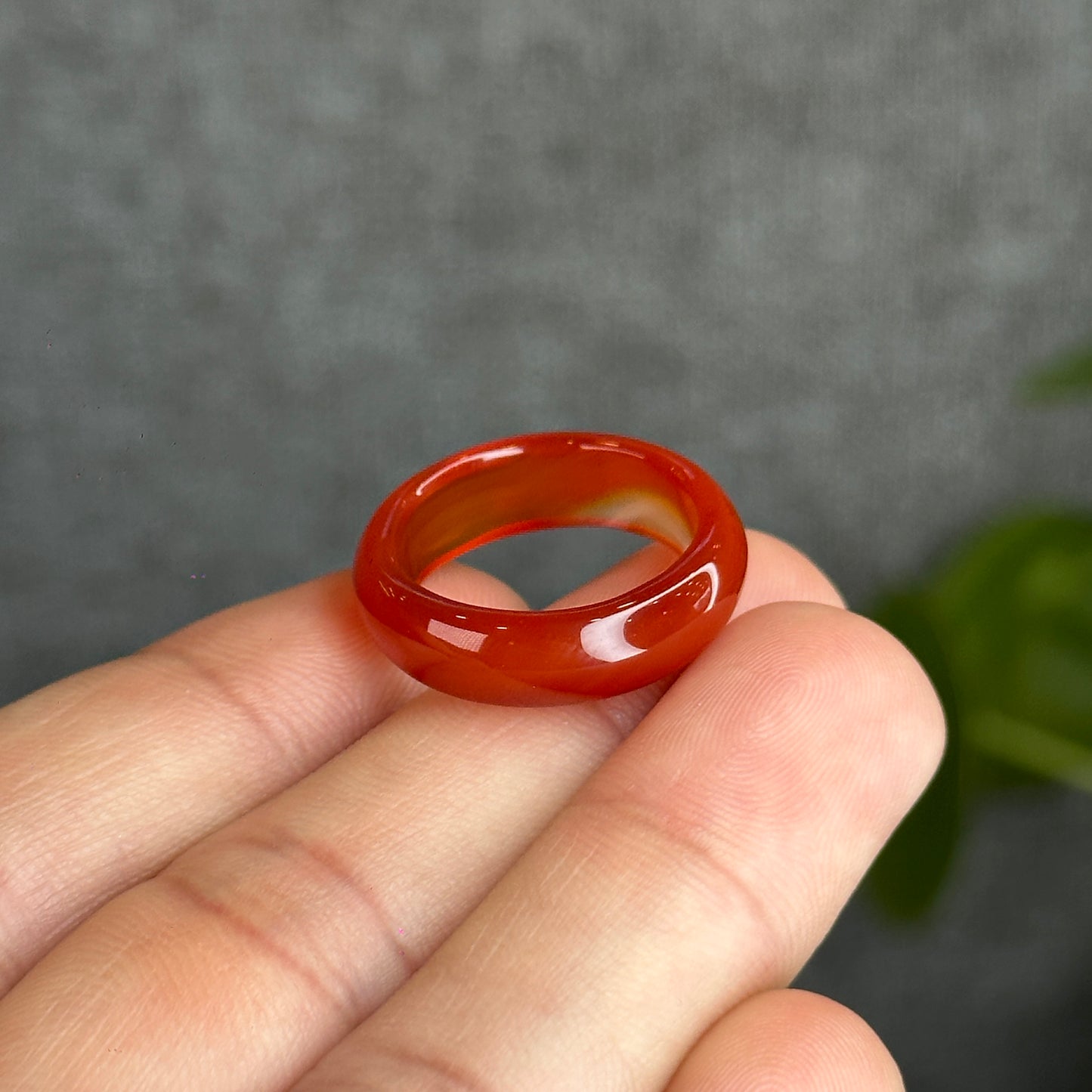 Red Agate Ring Size 1.77