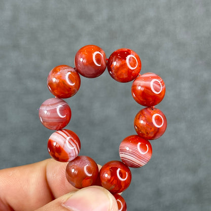 Natural Nan Hong Agate Bracelet Size 10 mm