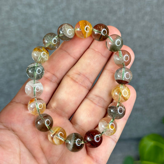 Natural Landscape Quartz Square Bracelet Size 11 mm