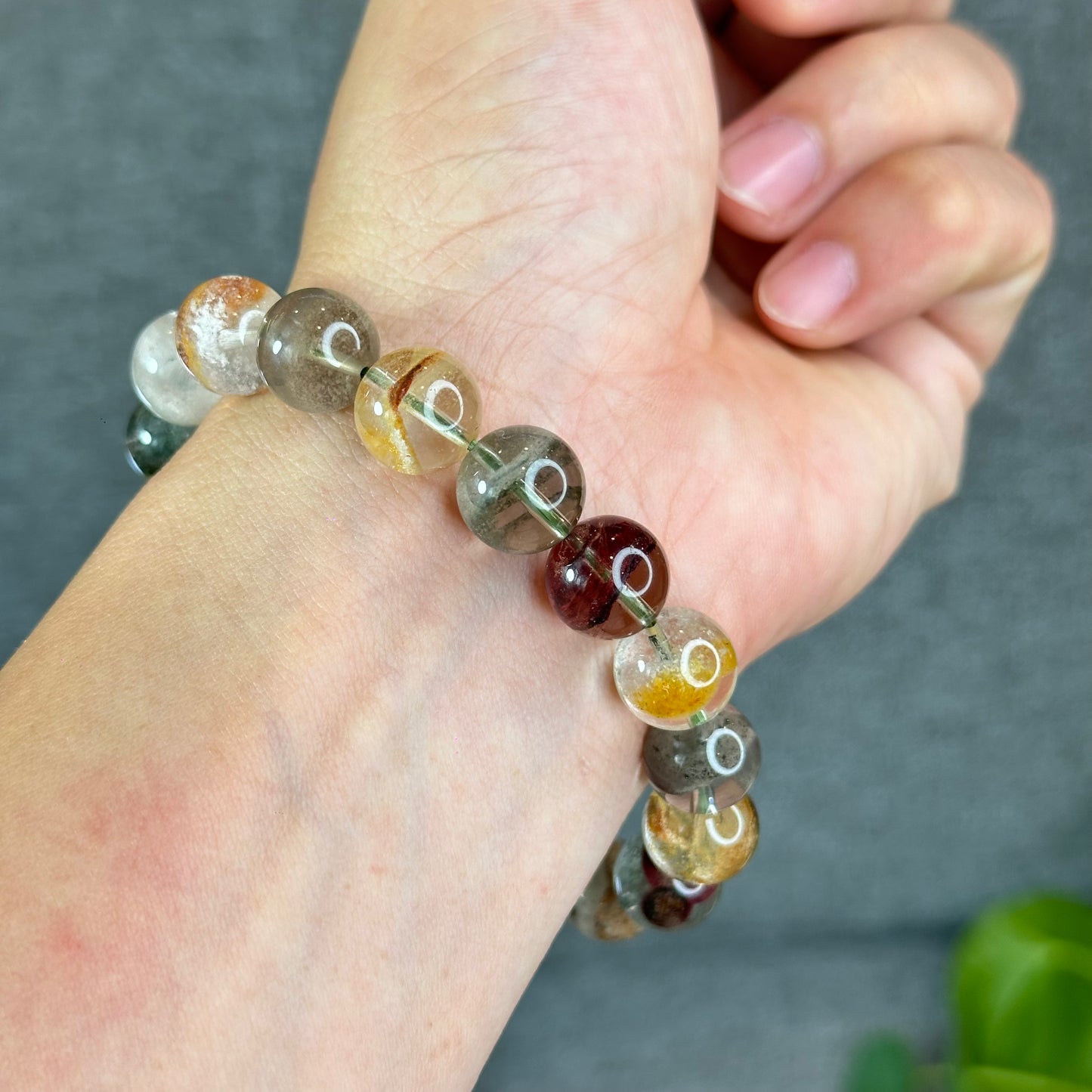 Bracelet de style plat carré à quartz paysage taille 11 mm
