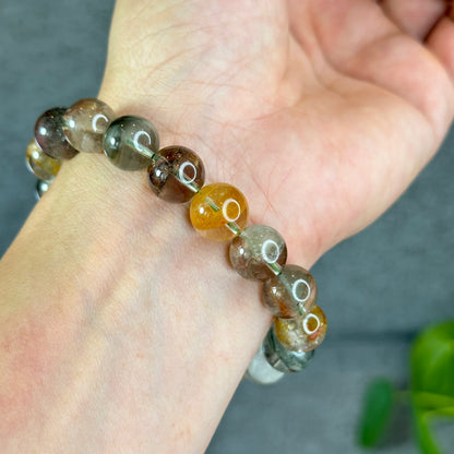 Bracelet de style plat carré à quartz paysage taille 11 mm