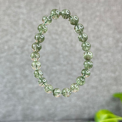 Natural Green Phantom Quartz Bracelet Size 8.5 mm