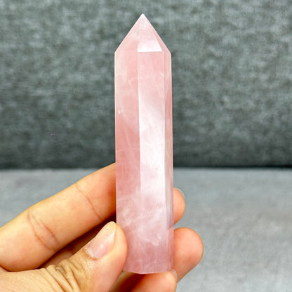 Natural Rose Quartz Tower