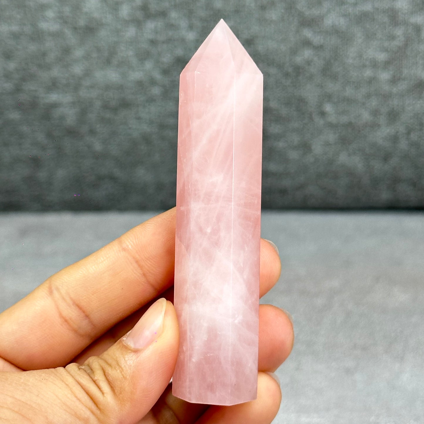 Natural Rose Quartz Tower