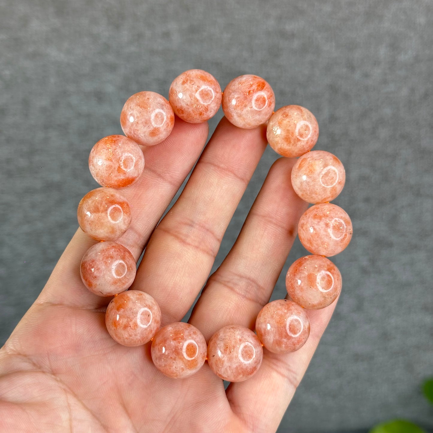 Natural Golden Sunstone Bracelet Size 15.5 mm