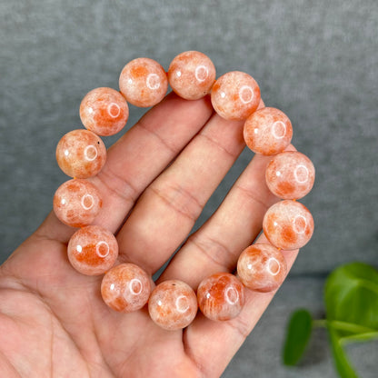 Natural Golden Sunstone Bracelet Size 15.5 mm