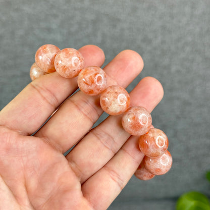 Natural Golden Sunstone Bracelet Size 15.5 mm