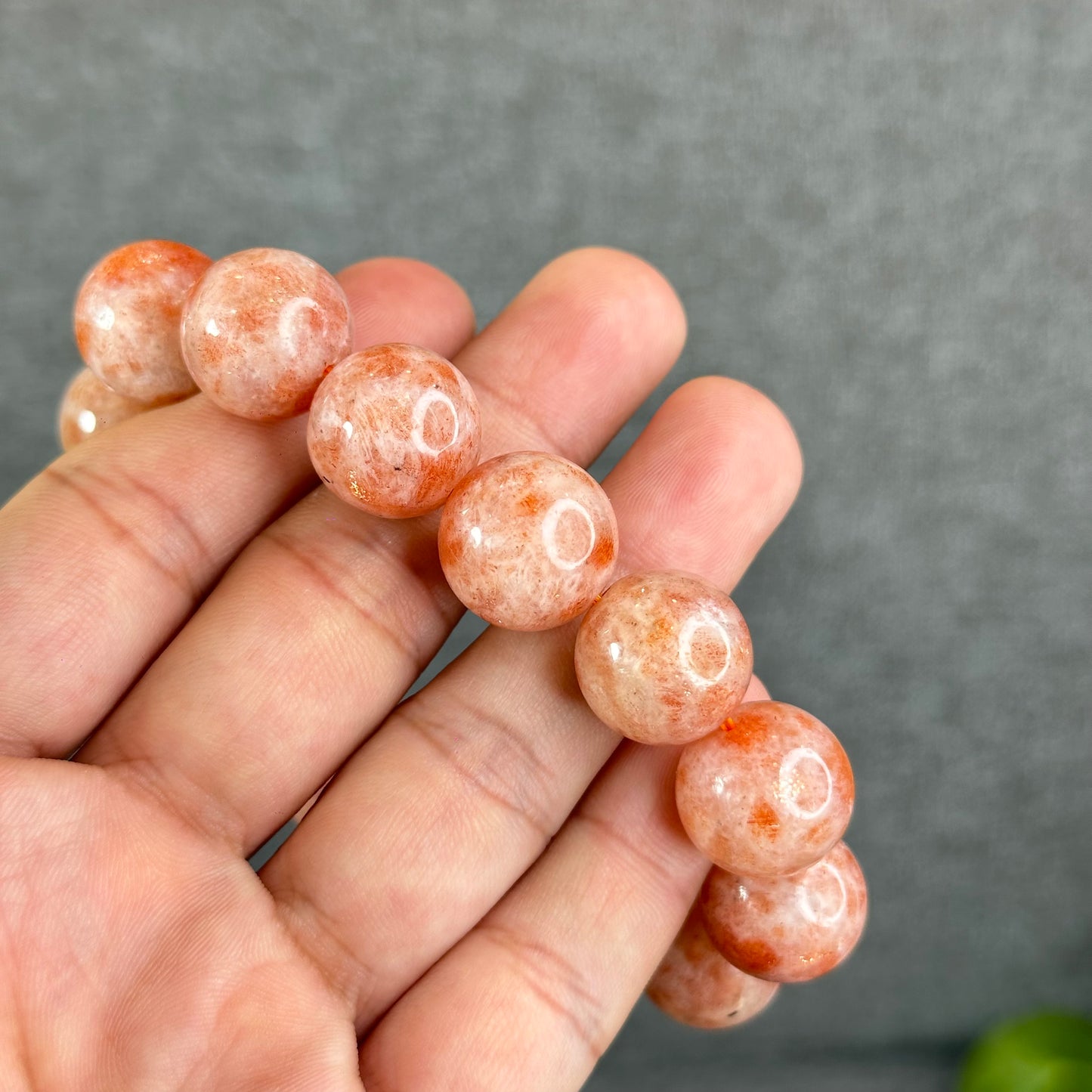 Natural Golden Sunstone Bracelet Size 15.5 mm