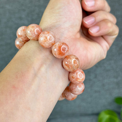 Natural Golden Sunstone Bracelet Size 15.5 mm