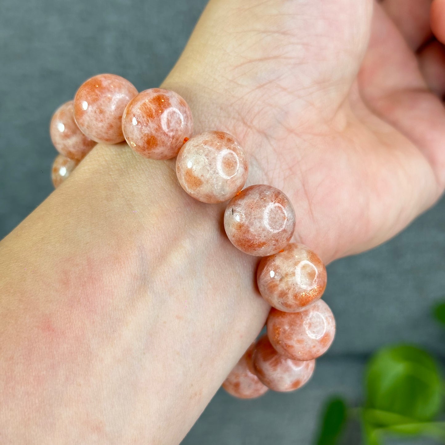 Natural Golden Sunstone Bracelet Size 15.5 mm